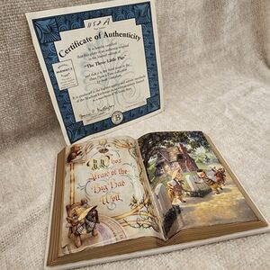 Three Little Pigs Story Book Plate & Certificate- NIB- 1997 Bradford Exchange